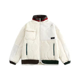 Aidase Colored Stand Collar Parka Men's Thickened Warm Casual Loose Jacket Trend Couple Comfortable Harajuku Versatile Cotton Clothes aidase-shop