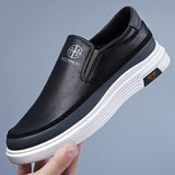 AIDASE  -  Spring Men's Large Size Bean Shoes Breathable Casual Loafers Fashionable Leather Shoes Trendy Men's Footwear Comfortable Ru aidase-shop