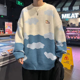 AIDASE  -  Soft Thickened Men's Knitted Sweater Winter Casual Loose Crew Neck Pullover Autumn Winter Ins Hong Kong Style Japanese System Ou aidase-shop