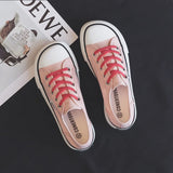 AIDASE  -  Girls White Light Brown Sneakers Designer Canvas Shoes Women Low Top Sneakers Wide Toe Lace Up Trainers Shoes Comfortable aidase-shop