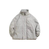 AIDASE  -  Japanese Cityboy Stand Collar Padded Jacket Men's Winter Thick Warm Loose Cotton Jacket Khaki Simple High Street Solid Parkas aidase-shop