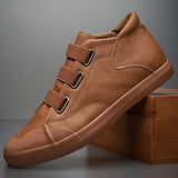 AIDASE  -  Men's Leather Casual Shoes Breathable Trend Pu Leather Men Wear-Resistant Designer Sneakers British Wild Simple Flats BD20245 aidase-shop