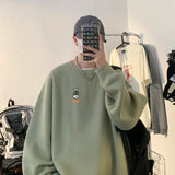 AIDASE  -  Men's Autumn and Winter New Multi-color Loose Large Size Sweatshirt Printed Pattern Round Neck Long Sleeve Top Hundred Clothing aidase-shop