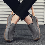 AIDASE  -  Square-toe Loafers Non-slip Outdoor Moccasins Driving Shoes Daily Commute Men Casual Shoes Suede Leather Men Wedding Shoes aidase-shop