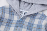 AIDASE  -  Spring Autumn Vintage New Fashion Men's Casual Trendy Loose Simple Basic Plaid Hooded Shirts Male Daily Long Sleeve Coat Clothes aidase-shop