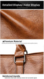 AIDASE  -  Urban Simple Style Large Capacity Soft Leather Handbag Commuter Single Shoulder Crossbody Bag Quality Feel Tote Bag aidase-shop