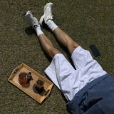 AIDASE  -  Korean Style Men's Casual Shorts Solid Color New Summer Straight Cleanfit Bottom Wide Leg Loose Male Trousers Simple aidase-shop