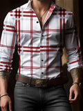 AIDASE  -  New Casual Digital Printing Plaid Men's Long-Sleeved Shirt aidase-shop