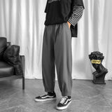AIDASE  -  Male Casual Pants Thin Quick-Drying Sports Pants Men Pants Ice Silk Trousers Mid-Waist Loose Breathable Straight-Leg aidase-shop