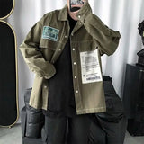 Aidase Versatile Fashion Atutumn Winter Men's Solid Casual Loose Pockets Denim Jacket Retro Coat Cool Boys Patchwork Pockets aidase-shop