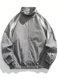 AIDASE  -  Men's Casual Lightweight Jacket Spring/autumn Color Block Zipper aidase-shop
