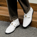 AIDASE  -  Men's Genuine Leather Loafers Handmade Casual Shoes High Quality Moccasins Slip on Walking Flats Versatile Male Business Shoes aidase-shop