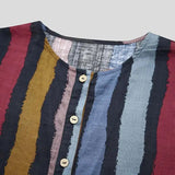 AIDASE  -  Men's Muslim Long Sleeve Cotton Striped Robes Islamic Arabian Kaftan Suit Middle East Dubai Abaya Retro Spring Clothing 2025 New aidase-shop