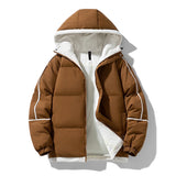 Aidase Puffer Jacket Men Thick Warm Winter Jacket Men Solid Parkas Unisex Hooded Coats Outwear Fashion Casual Couple Clothing Top aidase-shop