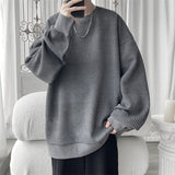 Hoodies Jacquard Sweatshirt Mens White Pullover Streetwear Casual Fashion Clothes Mens Oversized Korean Harajuku T Shirt aidase-shop