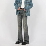 AIDASE  -  New American Fashion Men's Jean Trousers Vintage Retro Highsreet Washed Cotton Retro Blue Men Jeans Trendy Straight Leg Trousers aidase-shop