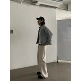 AIDASE  -  American Retro Loose Straight Overalls Men's Spring Autumn Multi-pocket Casual Trousers Casual Pants aidase-shop