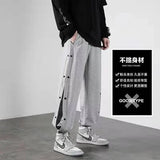 AIDASE  -  Cashew Flower Placket Pants Durable Colorfast No Pilling Hong Kong Style Drawstring Leisure Trendy American aidase-shop
