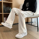 AIDASE  -  Fluid Khaki Trousers for Men Draped Wide Leg Man Suits Pants Formal High Quality Work Wear Tailoring Slacks Thin Casual Fashion aidase-shop