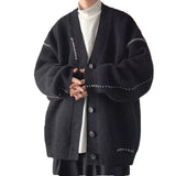 AIDASE  -  Loose Thiened Knitted Men's Sweater Coat V-Ne Casual Sle Autumn Winter Faionable Outerwear for Men Couple's Cardigan aidase-shop