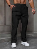 AIDASE  -  Summer Sports Men Vintage Straight Trouser Fitness Loose Trousers Drawstring Mens Spring Streetwear Casual Twill Jacquard Pants