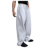 AIDASE  -  Mens Wide Leg Sweatpants Straight Cut European And American Sle Youthful Trend Spring Collection Eighteen Length aidase-shop