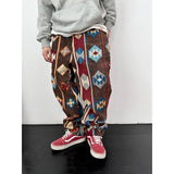 Aidase American Streetwear Geometric Pattern Casual Pants Men Clothing Ethnic Style Jacquard Cargo Trousers Harajuku High Quality Pants aidase-shop