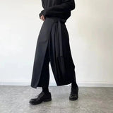AIDASE  -  Loose Wide Leg Pants Nine Points Design Dark Style Men Women Casual Trousers Original Yamamoto Style Loose Fit Autumn Spring aidase-shop