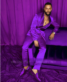 Aidase 2-Piece Men Suits Silk Satin Wedding Tuxedos Summer Party Wear Fit Fashion Blue Business For Best Man Peaked Lapel Blazer Suit aidase-shop