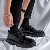 Aidase Leather Shoes Men Office Casual High Platform Patent Leather Shoes Male Harajuku Korean Streetwear Vintage Wedding Shoe aidase-shop