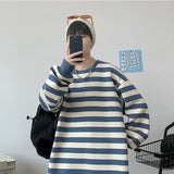 Aidase  Autumn New Men Stripe Sweatshirts Oversized Korean Clothing Hoodies Fashion Unisex Pullover  Casual Tops Streetwear Tee aidase-shop