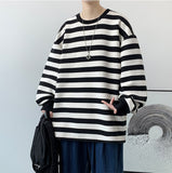Aidase  Autumn New Men Stripe Sweatshirts Oversized Korean Clothing Hoodies Fashion Unisex Pullover  Casual Tops Streetwear Tee aidase-shop