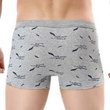 Men Boxers Underwear Floral Print Skin-friendly Cotton Blend U Convex Boxer Briefs  Men's Underwears трусы мужские aidase-shop