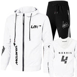 Aidase Summer Formula One Race Riders Lando Norris F1 Mclaren team zipper hoodies tracksuit men's sets clothes+trousers Sweatshirt aidase-shop