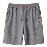Summer New Men Casual Shorts Trend Brand Men Solid Color Cotton Running Shorts Drawstring Shorts Male aidase-shop