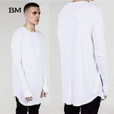 Aidase Hip Hop Streetwear Thumb Hole Man Tshirt Wholesale Fashion T Shirt Men Autumn Long Sleeve Oversize Design Hold Hand T-Shirts aidase-shop