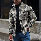 Aidase Vintage Printed Patchwork Buttoned Jackets Outerwear For Men 2022 New Autumn Casual Turn-down Collar Shirts Coats Men Streetwear aidase-shop