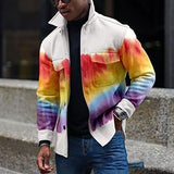 Aidase Vintage Printed Patchwork Buttoned Jackets Outerwear For Men 2022 New Autumn Casual Turn-down Collar Shirts Coats Men Streetwear aidase-shop
