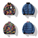 Aidase   Hip Hop Camouflage Reversible Jacket Thick Parka Men Streetwear Winter Padded Coats Harajuku Warm Two Side Windbreaker aidase-shop