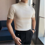 Aidase   2022 Brand clothing Men Summer Casual Knit Sweaters/Male Slim Fit Round collar trend Short Sleeve T-shirts Plus size S-3XL aidase-shop