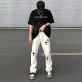 Aidase Gothic Denim Trousers Male Jeans for Men 2021 Goth Flare Pants Men Jeans Pants Slim Fit Punk Rave Hip Hop Streetwear aidase-shop