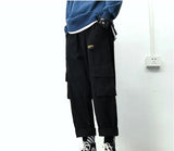 Aidase Autumn Overalls Pants for Men Military Straight Loose Multi-pocket Japanese Sweatpants 2020 Nine-point Casual Fashion Streetwear aidase-shop