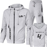 Aidase Summer Formula One Race Riders Lando Norris F1 Mclaren team zipper hoodies tracksuit men's sets clothes+trousers Sweatshirt aidase-shop