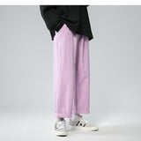 Legible Men's Pants Retro Ankle Length Casual Cotton Pant Male Elastic Waist Loose Pant Man aidase-shop