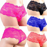 Aidase Sexy Panties Plus Size Lace Sissy Men's Underwear Sexy Lingerie Male Breathable Jockstrap Briefs G-String Thongs Porno Underpant aidase-shop