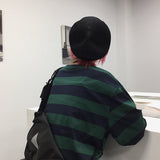 Aidase Harajuku Striped Shirt Streetwear Couple Oversized Striped Blouse Woman Casual Long Sleeve Gothic Grunge T-Shirt Tee Tops aidase-shop