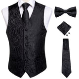 Aidase  2022 New Teal Green Paisley 100% Silk Formal Dress Vest Men Waistcoat Vest Wedding Party Vest Tie Brooch Pocket Square Set DiBanGu aidase-shop