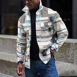 Aidase Vintage Printed Patchwork Buttoned Jackets Outerwear For Men 2022 New Autumn Casual Turn-down Collar Shirts Coats Men Streetwear aidase-shop