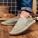 Aidase Mens Casual Vintage Loafers Flat Hemp Bottom Fishermen Shoes Driving Soft Shoes Holiday Beach Sailing Bohemian Size 38-44 aidase-shop