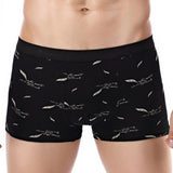 Men Boxers Underwear Floral Print Skin-friendly Cotton Blend U Convex Boxer Briefs  Men's Underwears трусы мужские aidase-shop